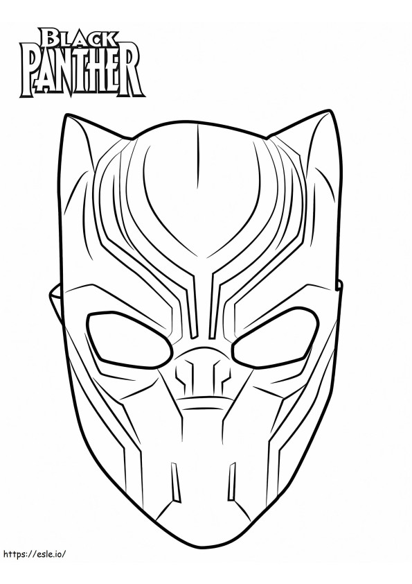 Black Panther-masker kleurplaat