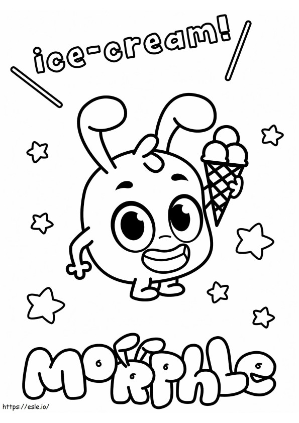 Morphle Ice Cream coloring page