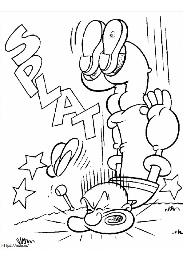 Popeye Falling coloring page