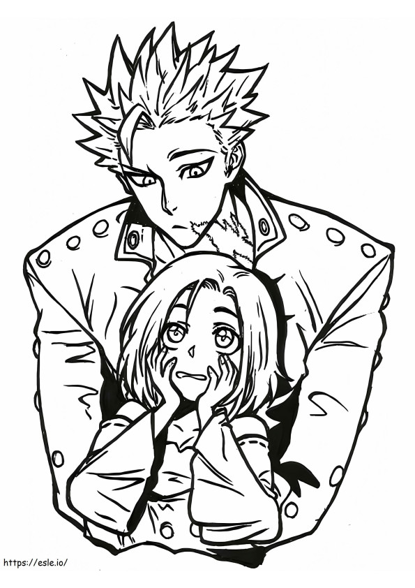 Ban And Elaine coloring page