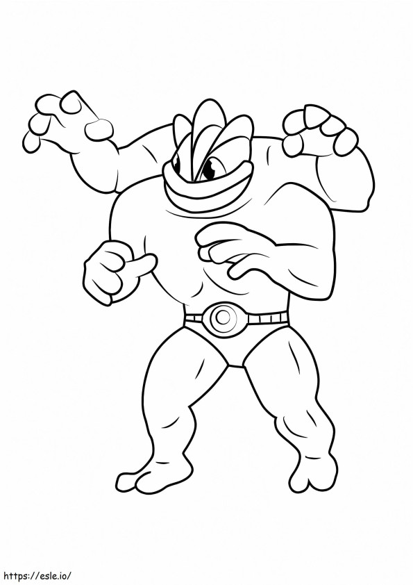Funny Machamp coloring page