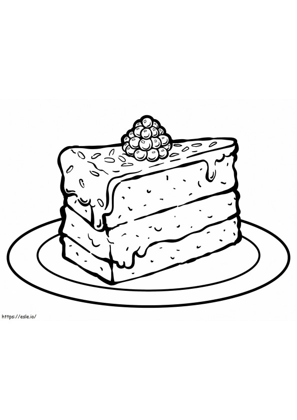Coloriage Gâteau aux bleuets à imprimer dessin