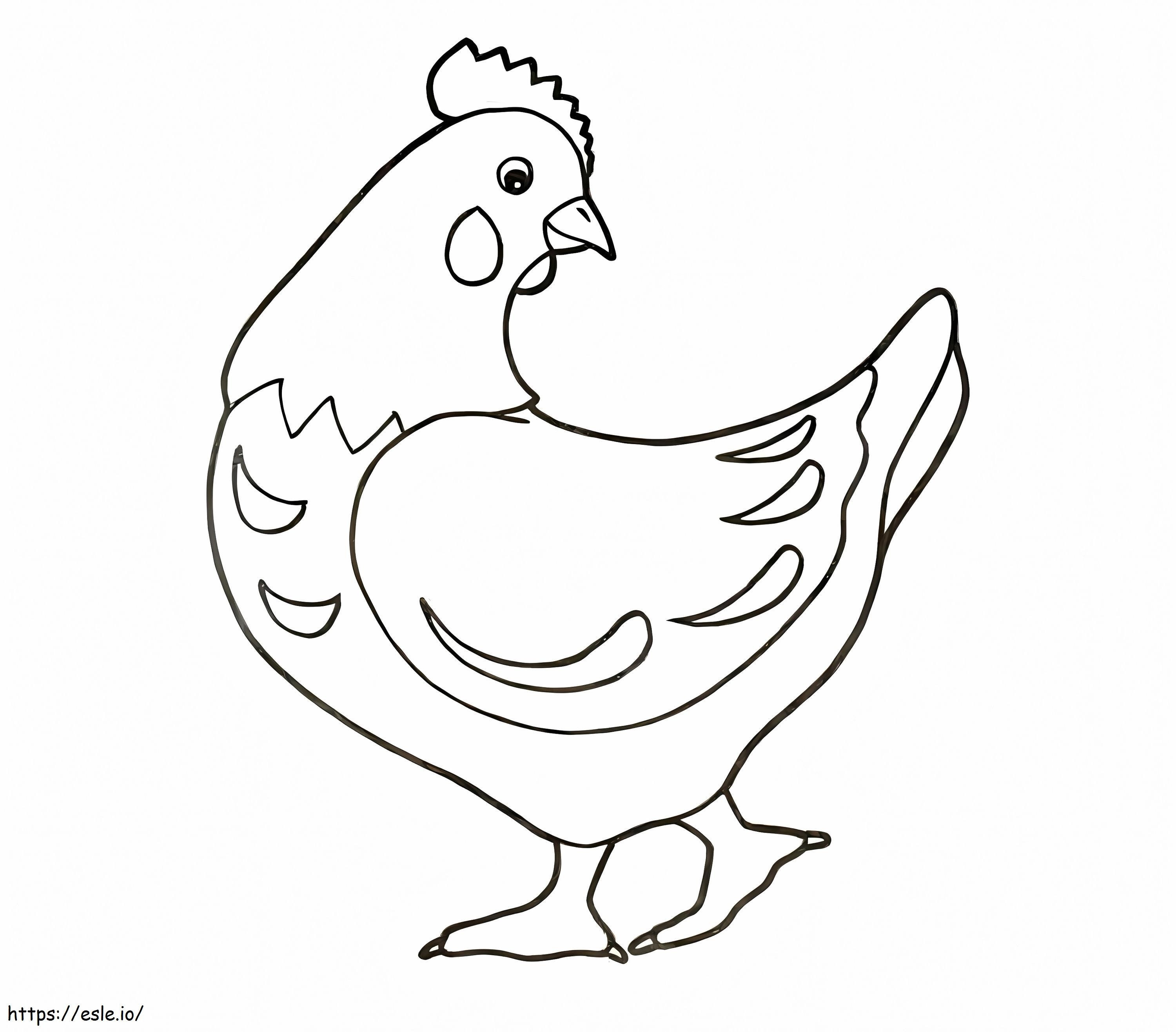 Normales Huhn ausmalbilder
