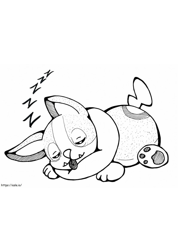 Adorable Yamper coloring page