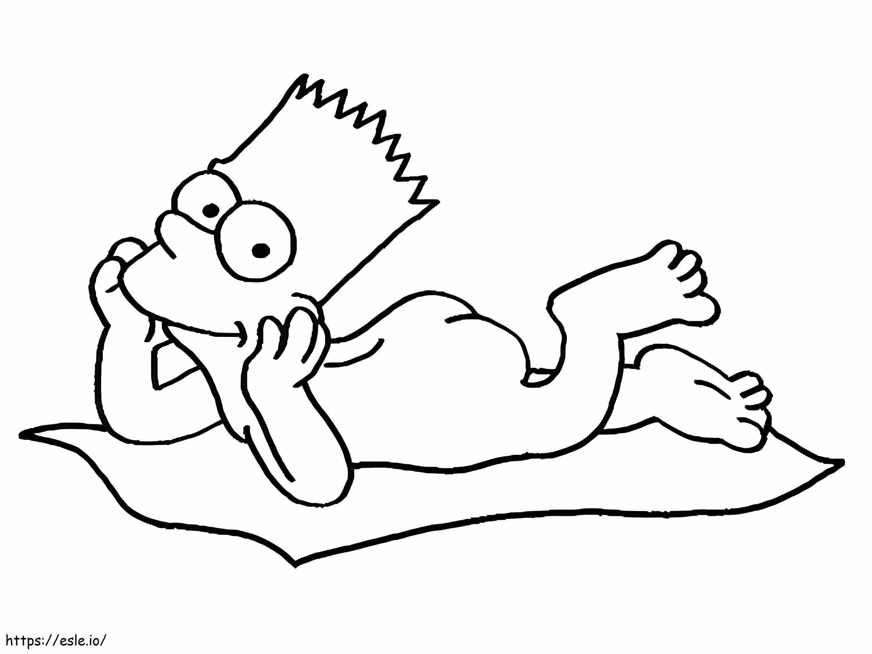 Bart Simpson amuzant de colorat