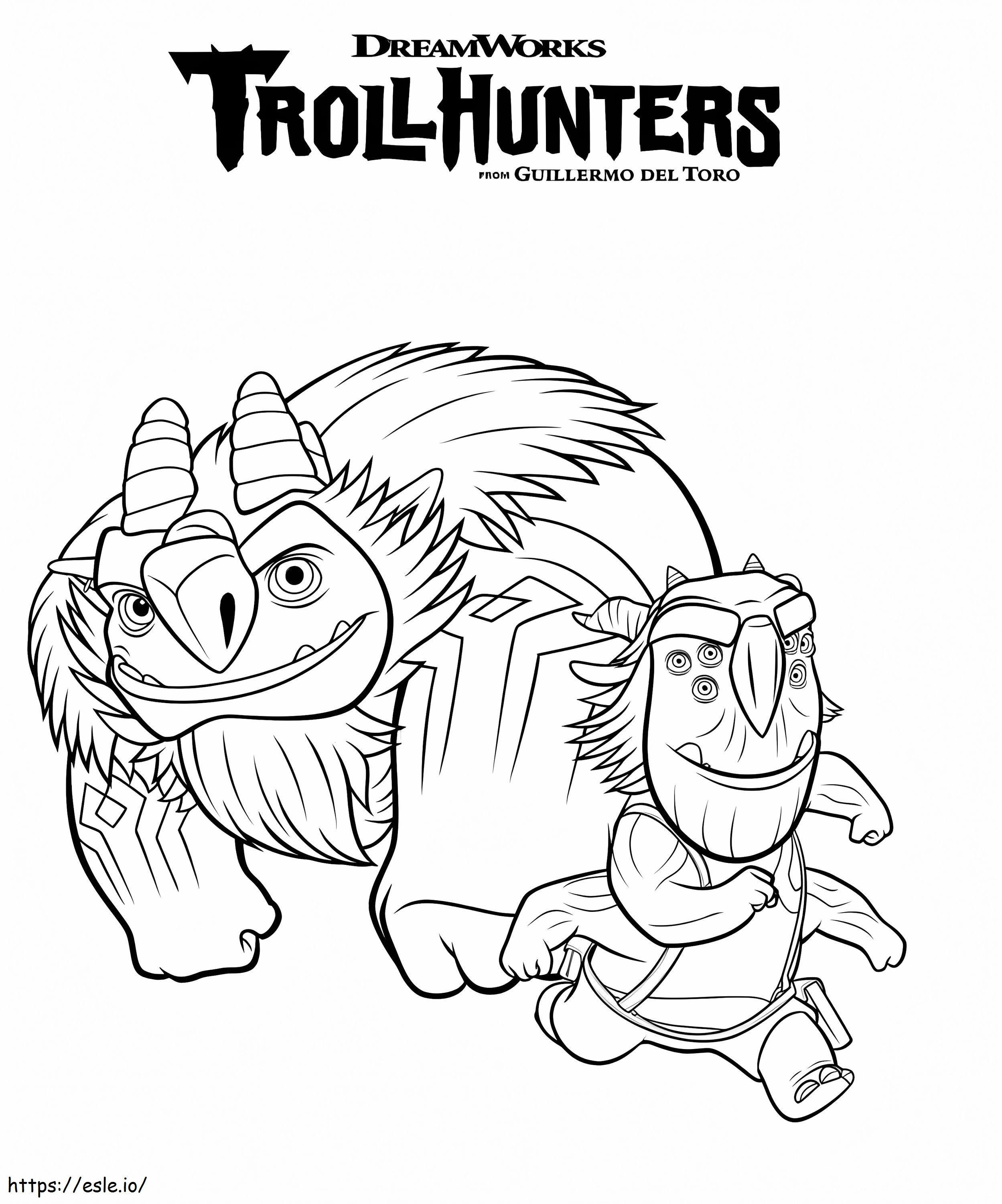 AAARRRGGHH And Blinky From Trollhunters coloring page
