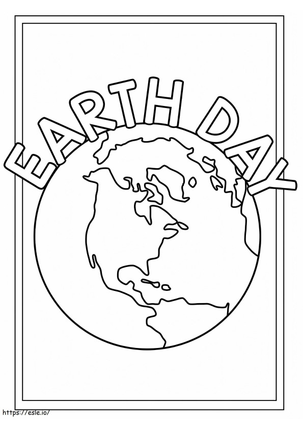 Earth Day With Earth coloring page