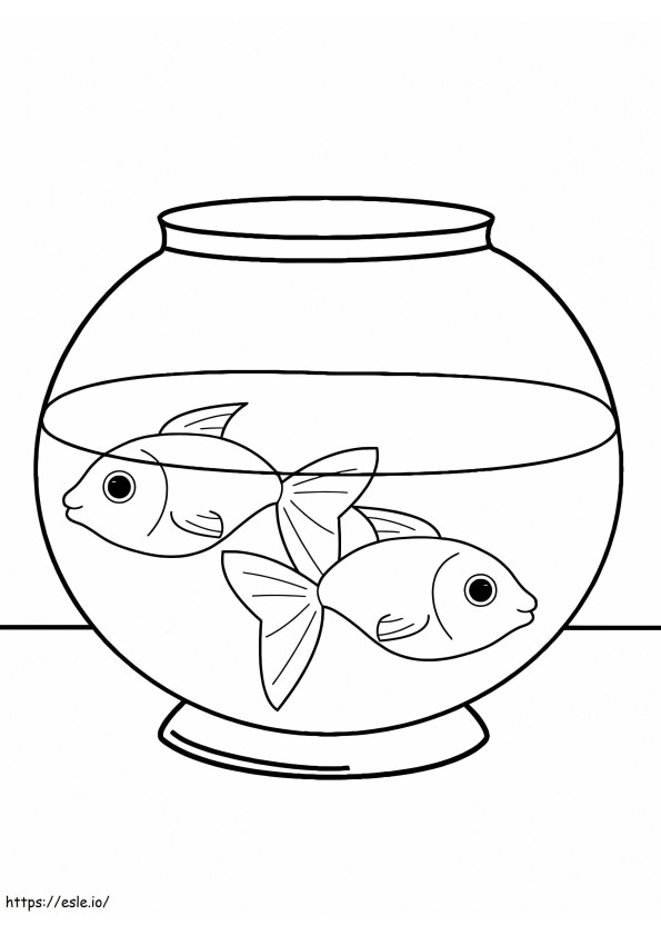 Huisdier vissen kleuren kleurplaat