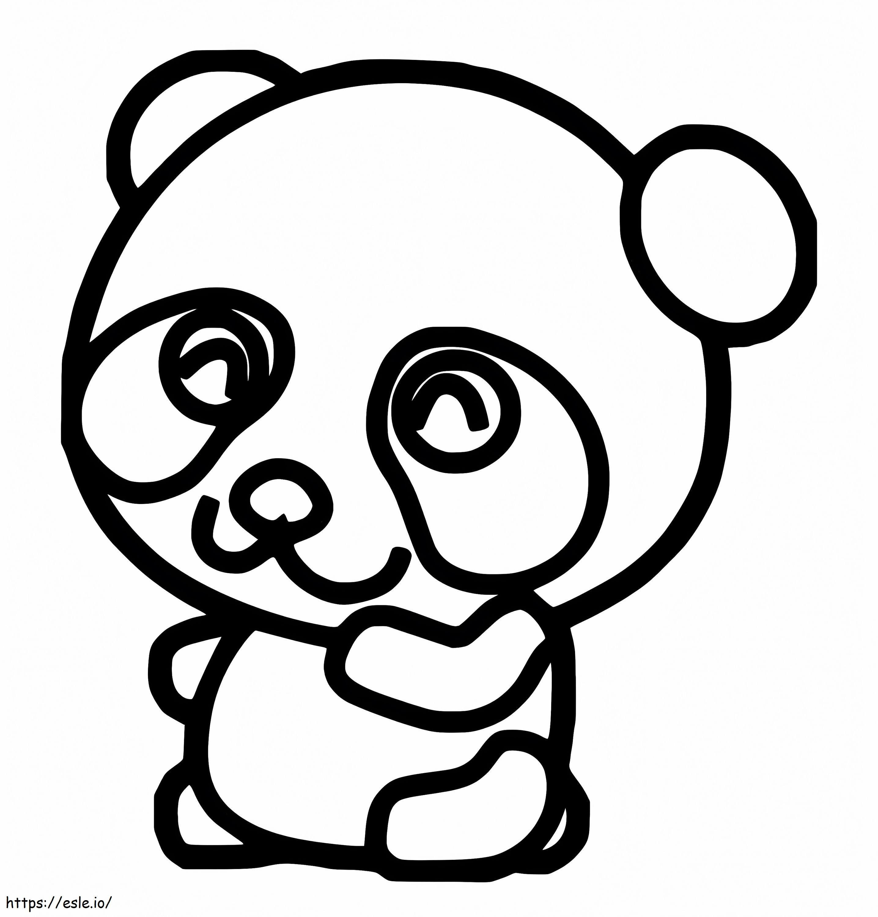 Śliczna Panda Dla Dzieciaka kolorowanka