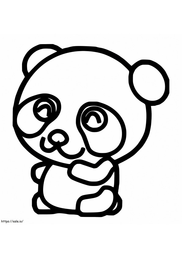 Panda fofo para criança para colorir