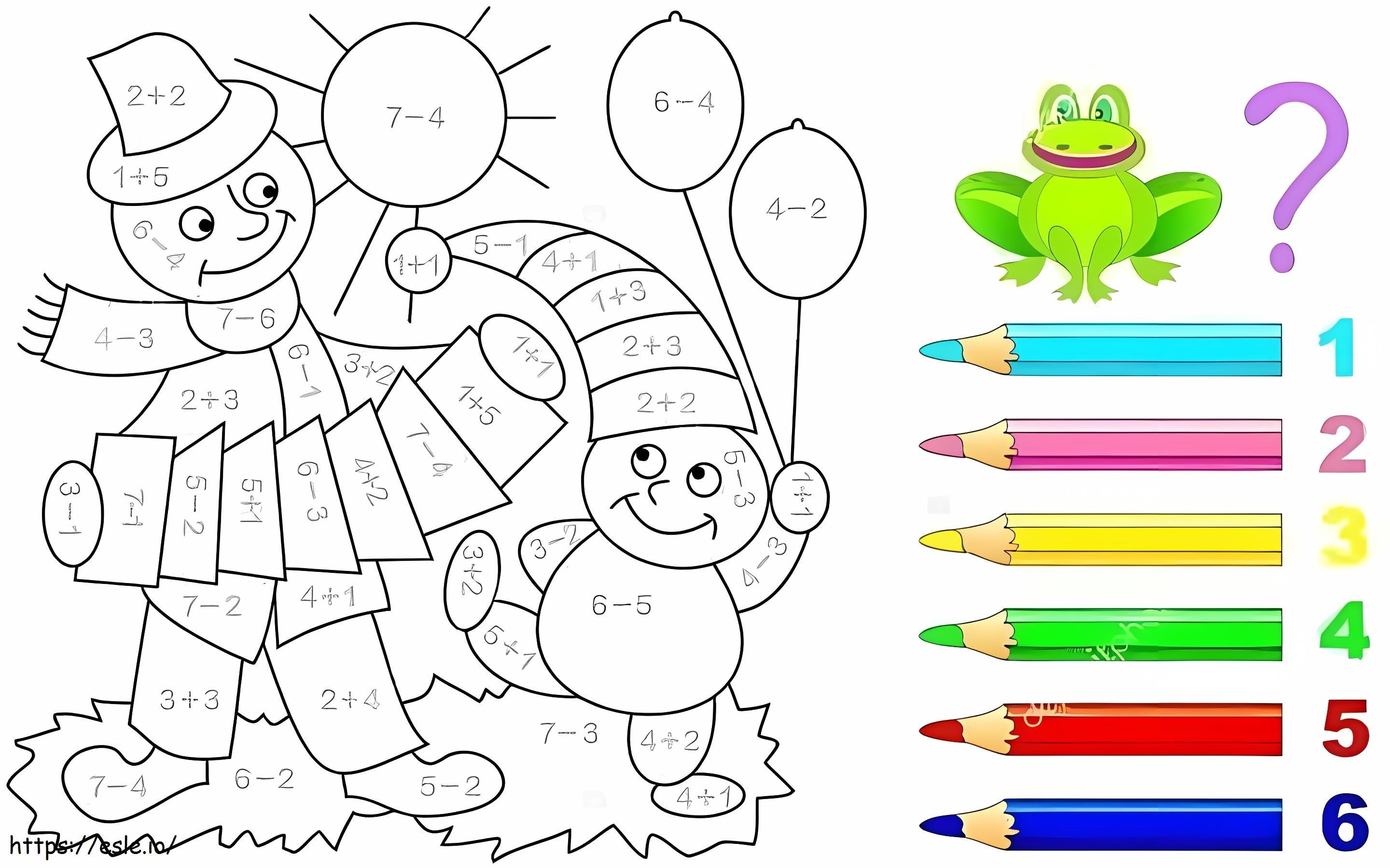 Funny Math coloring page