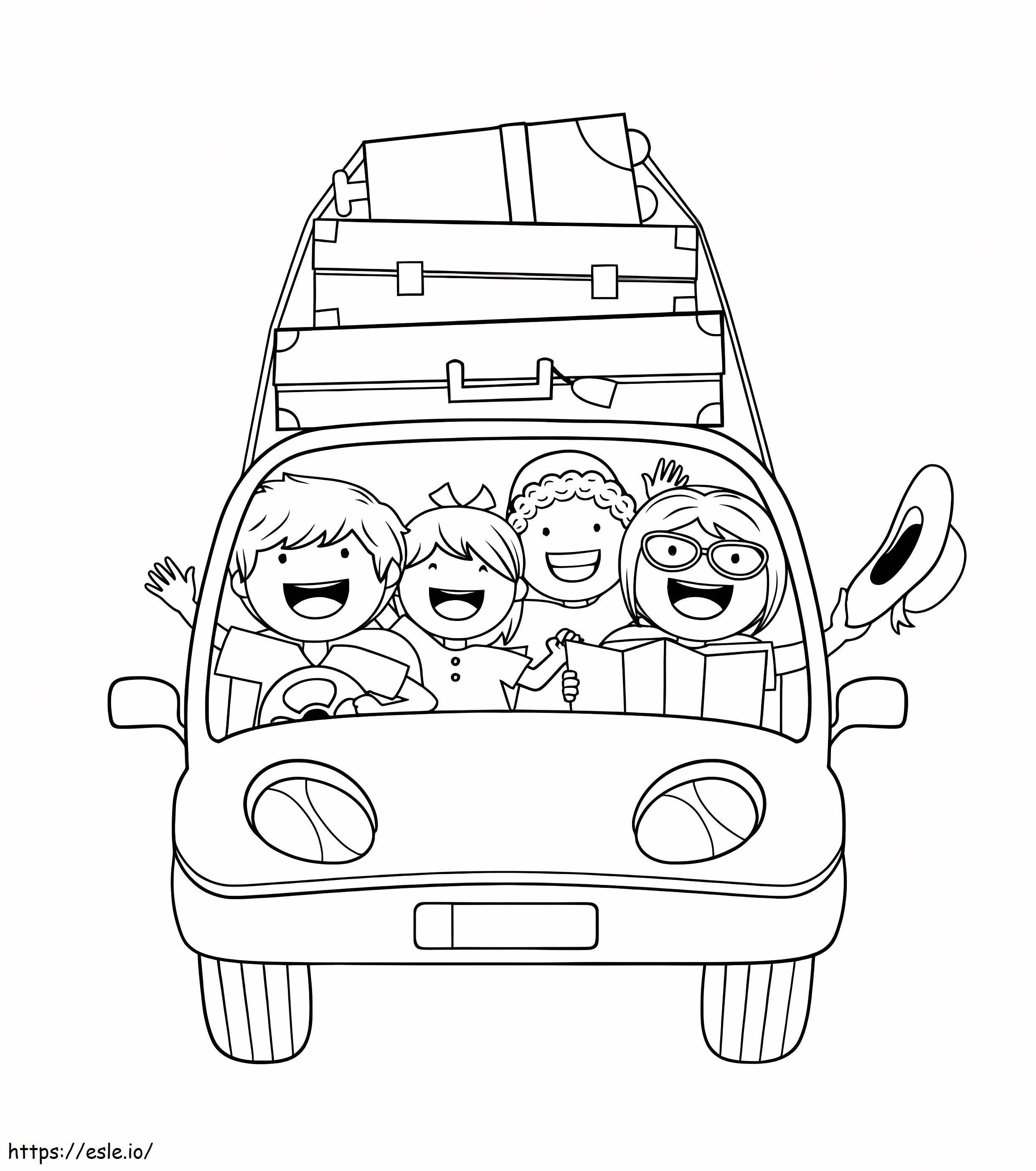 Travel Family coloring page