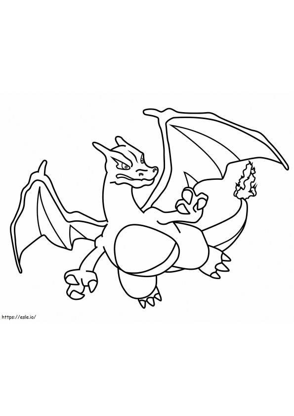 Dracaufeu Pokémon 1 para colorir