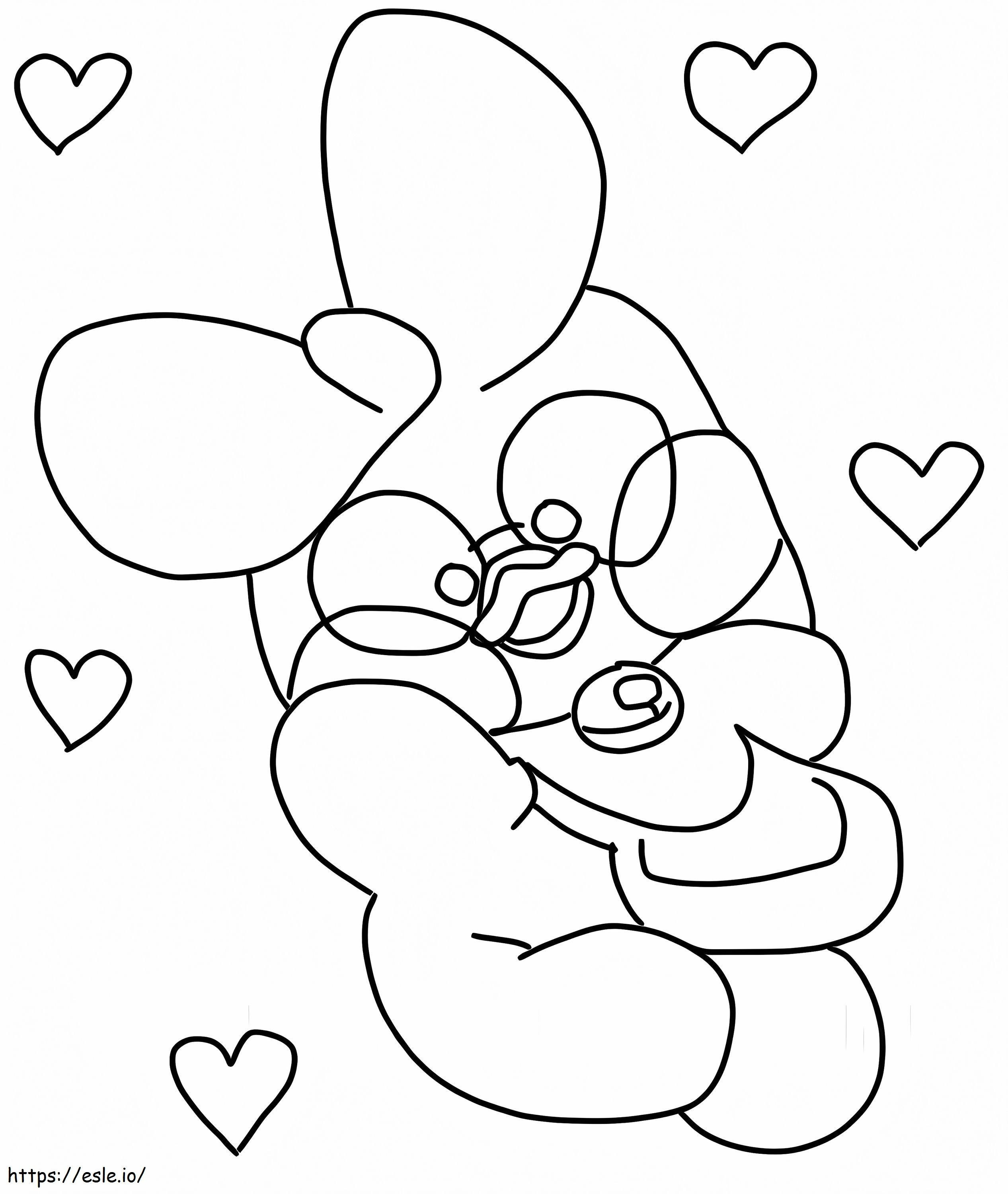 Lovely Lalafanfan Duck coloring page