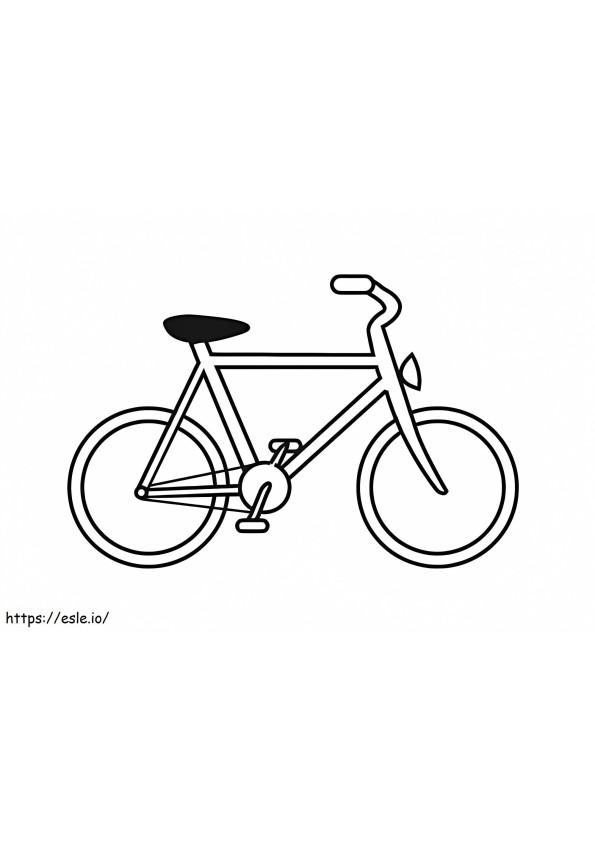 bicicleta fácil para colorear