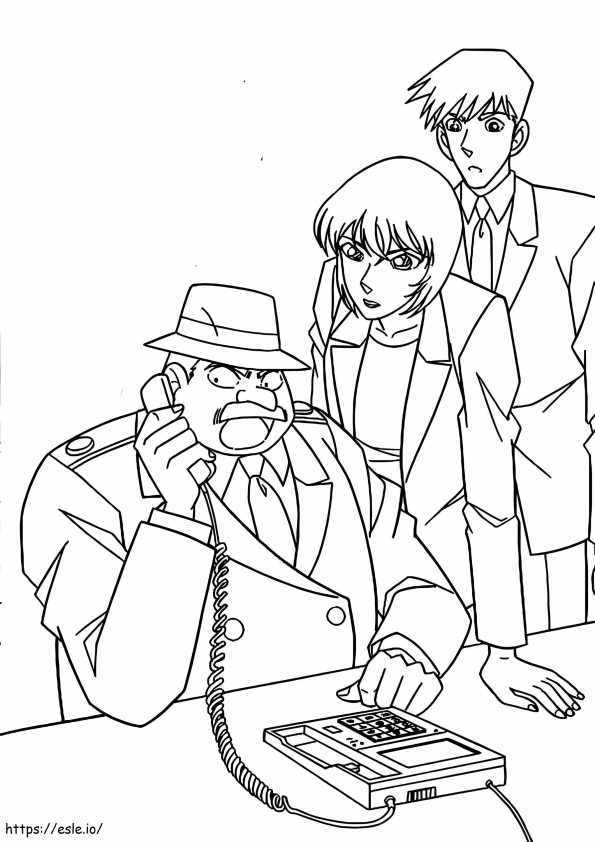 Tokyo Police Department Characters coloring page