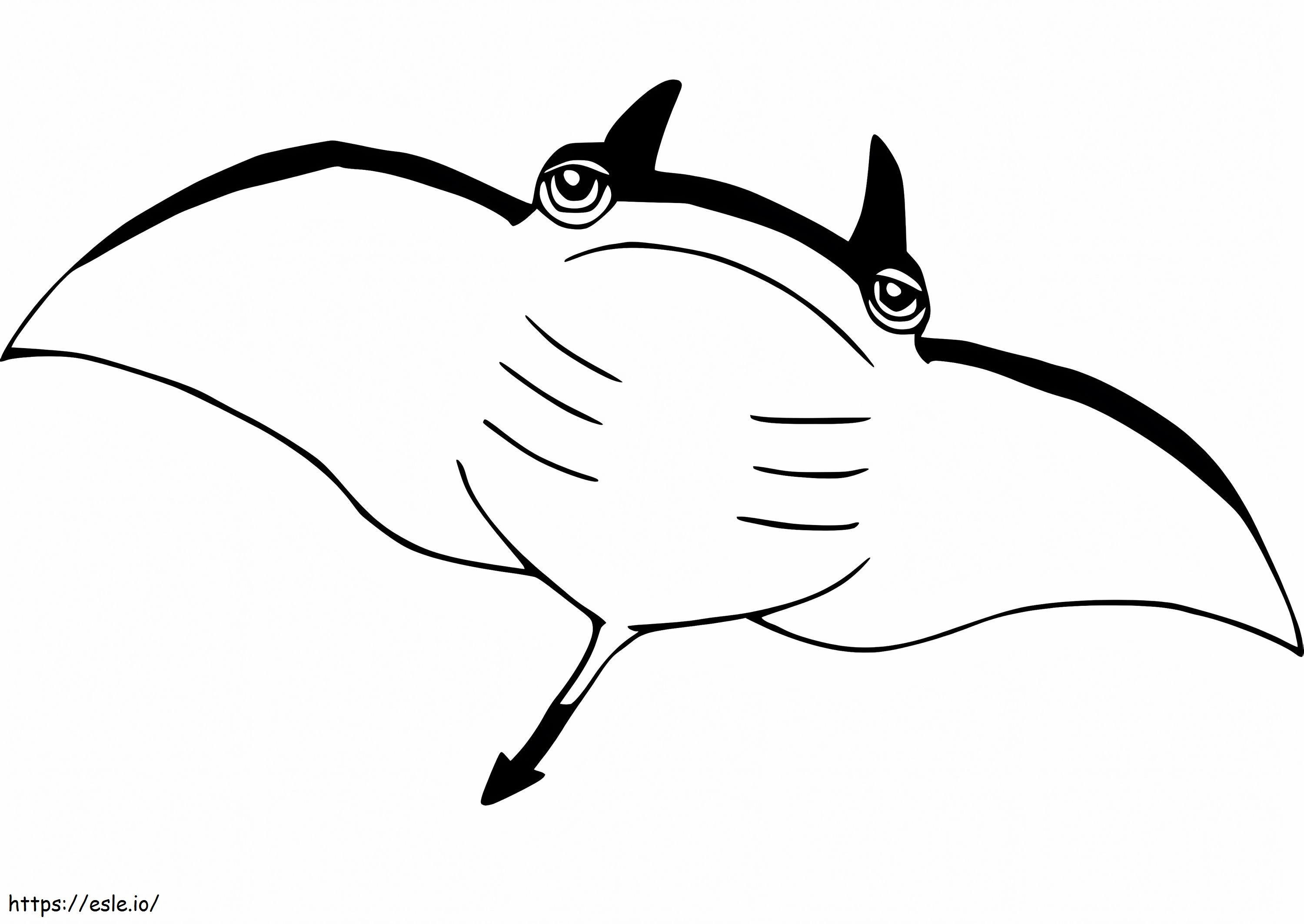 Giant Manta Ray 1 coloring page