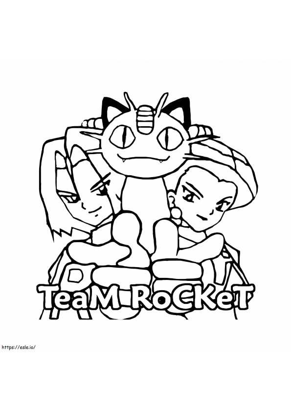 Gratis afdrukbare Team Rocket kleurplaat