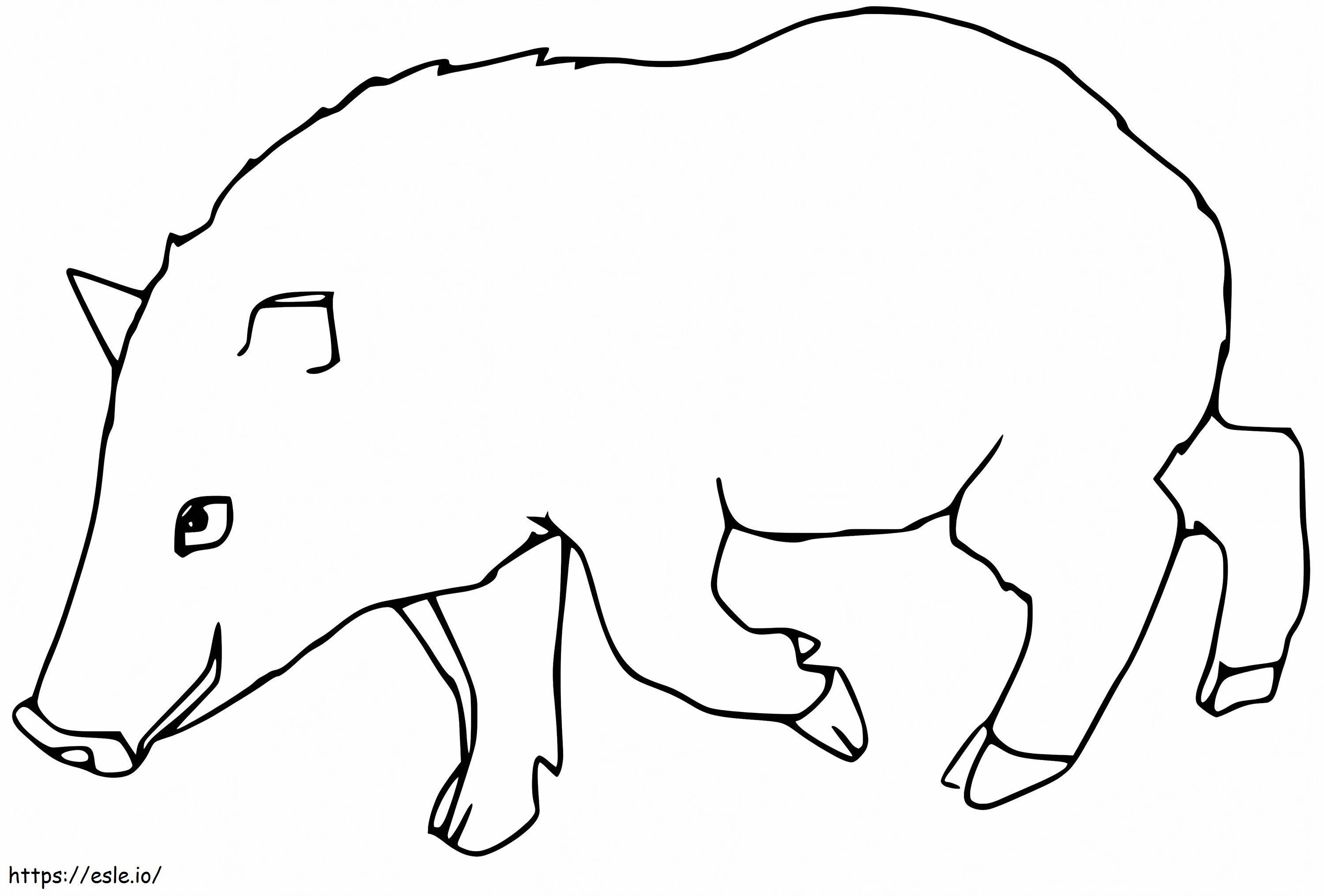 Free Peccary coloring page