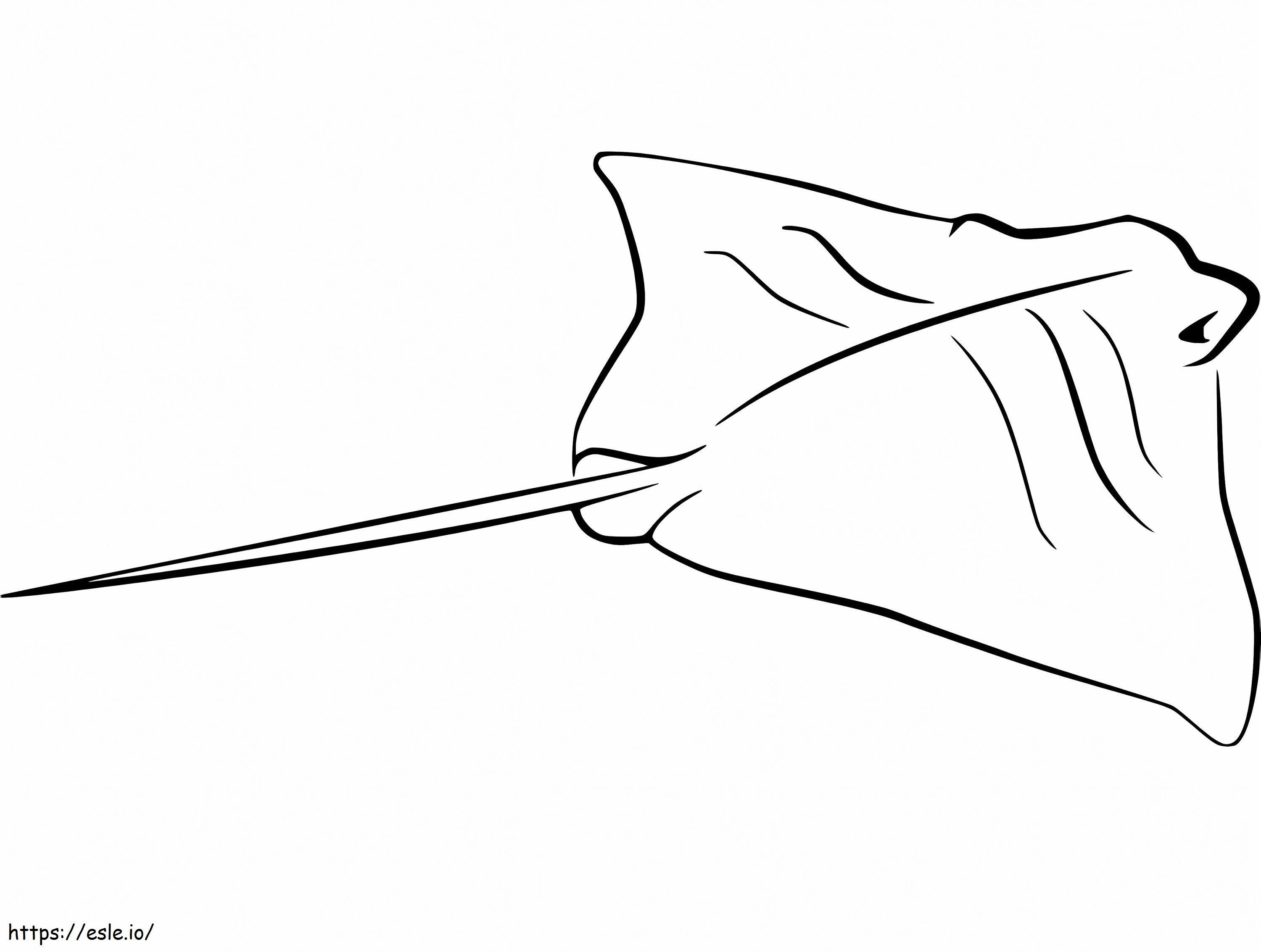 Stingray Swimming coloring page