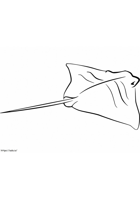 Stingray Swimming coloring page