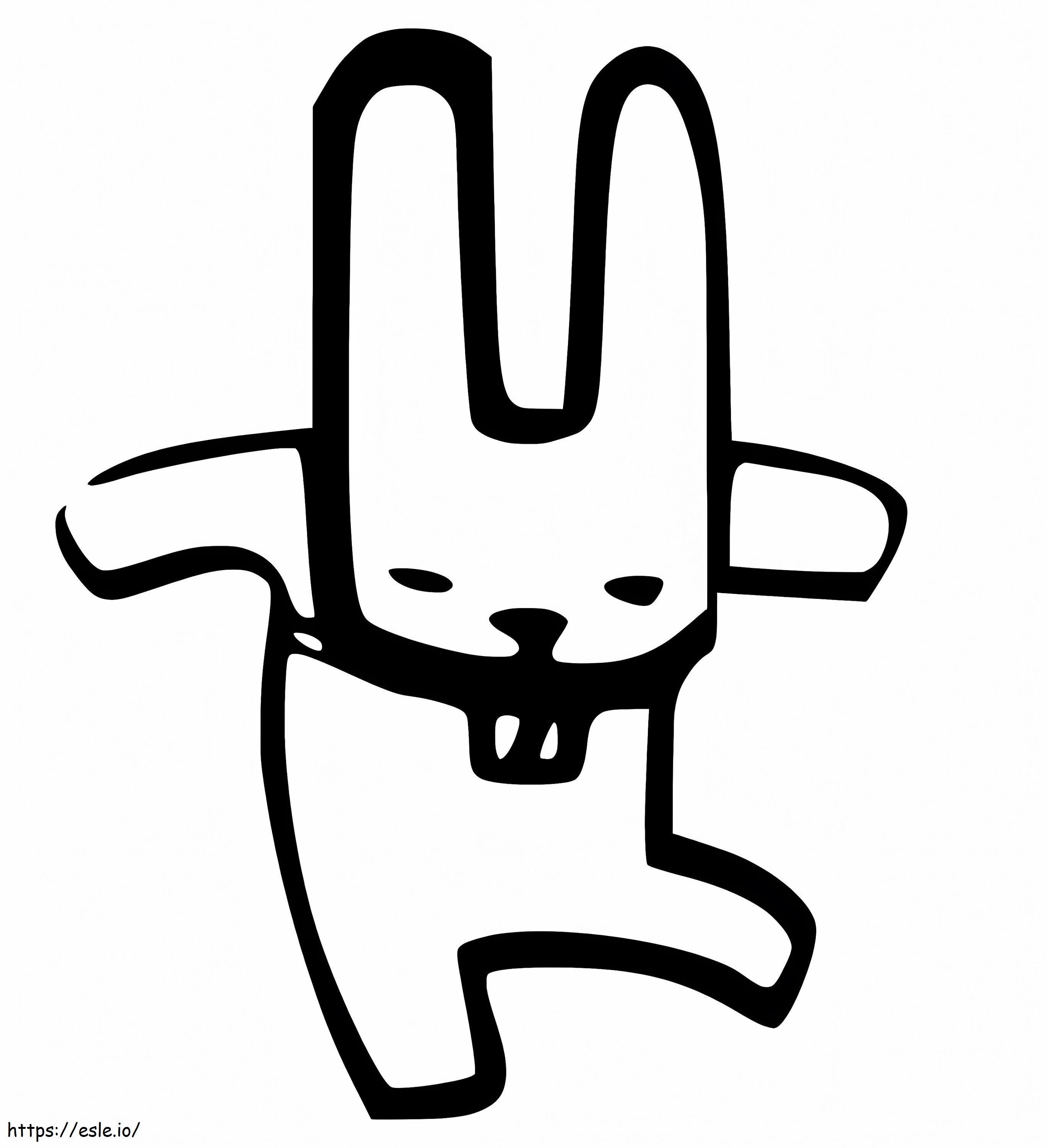 Rabbit From Grumpy Bird coloring page