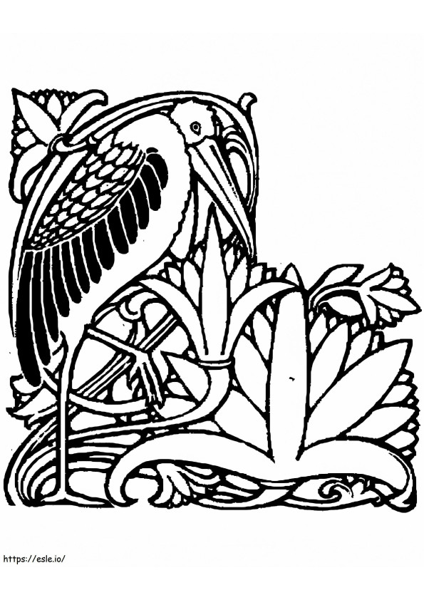 Stork 1 coloring page