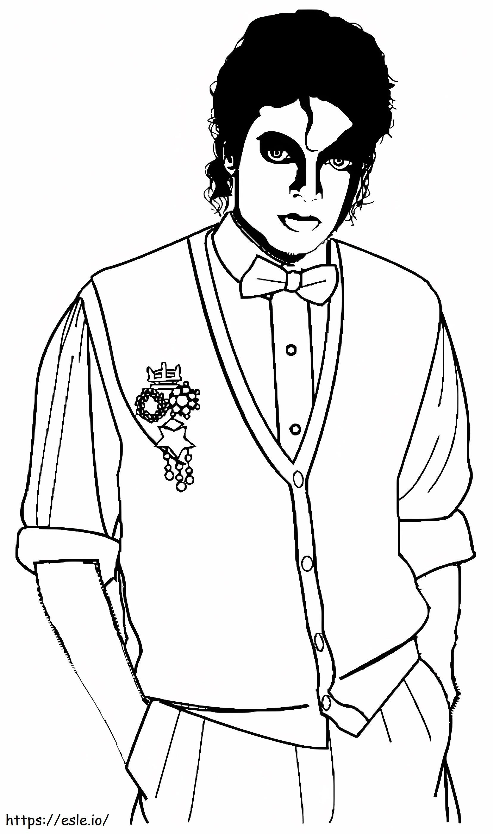 Handsome Michael Jackson coloring page