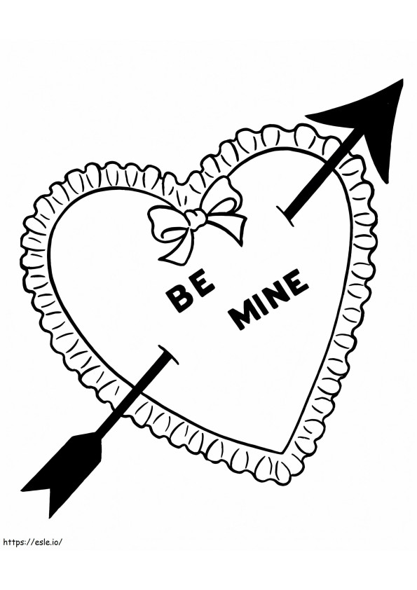 Printable Valentine Heart coloring page