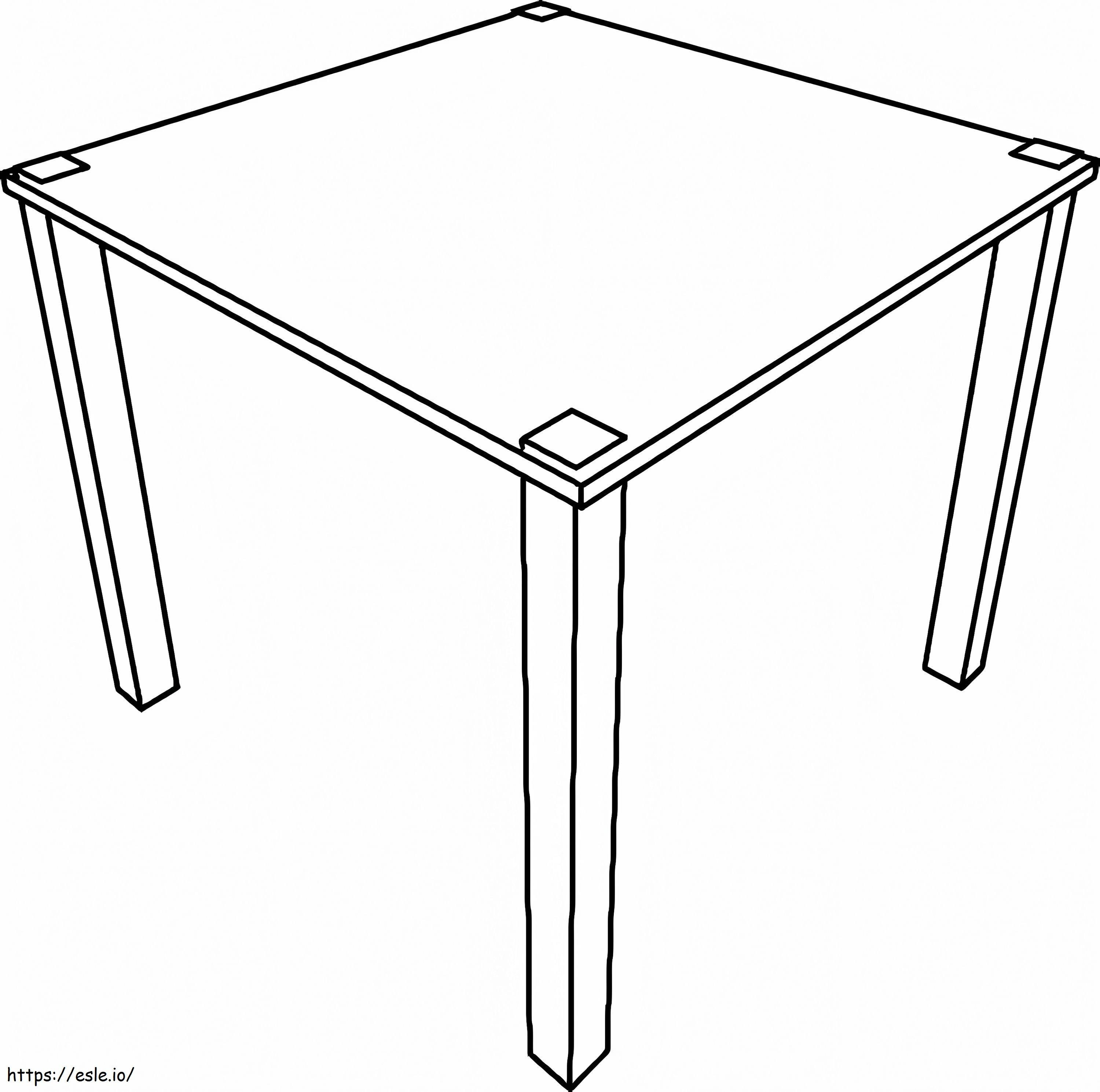 Simple Table coloring page