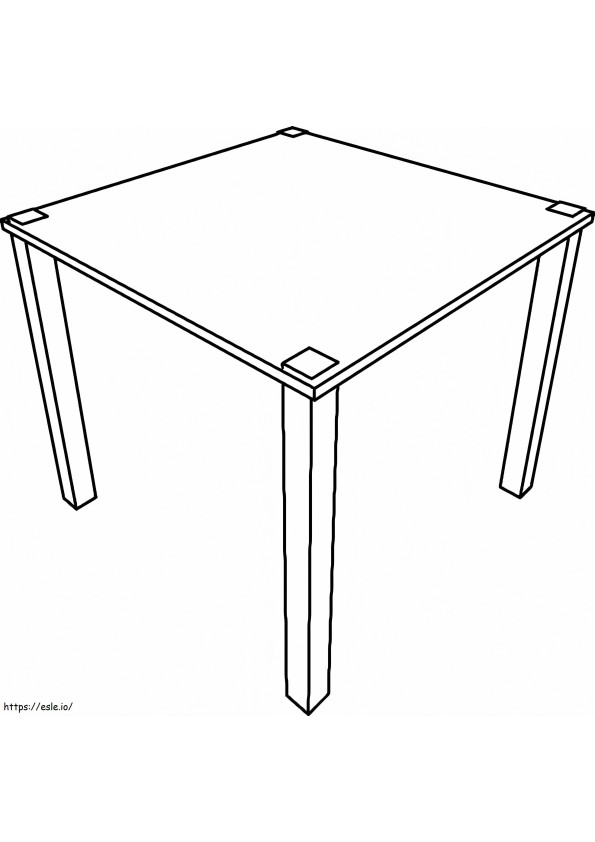 シンプルなテーブル ぬりえ - 塗り絵