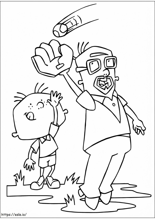Stanley And Dad coloring page