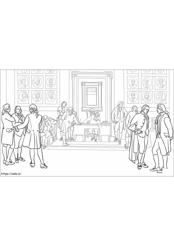 Signing Of The Constitution coloring page