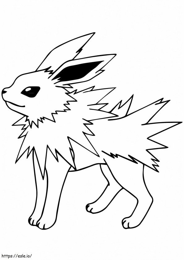 Jolteon A4 coloring page