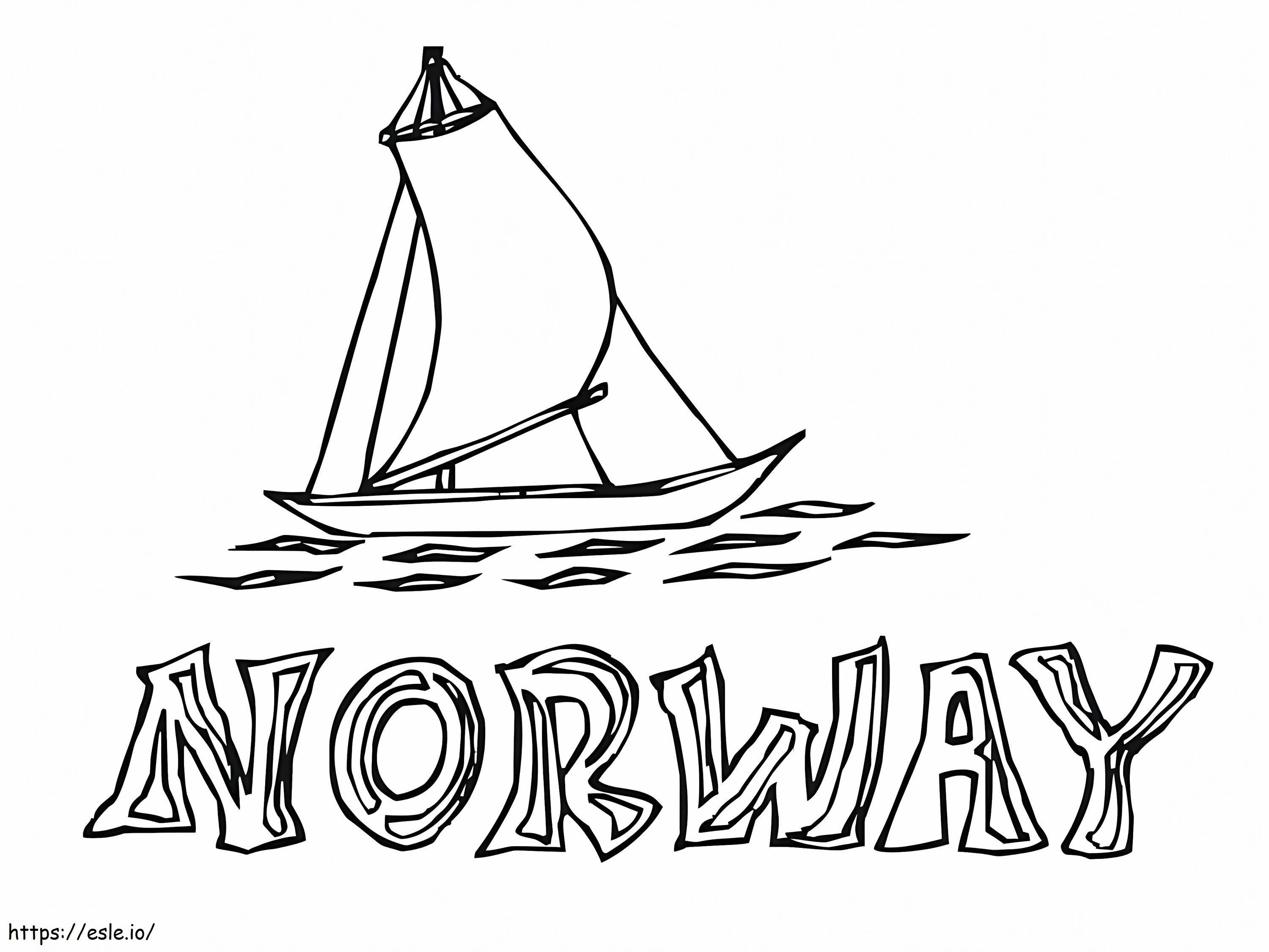 Nordland Boat coloring page