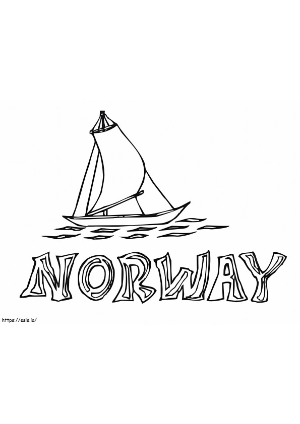 Nordland-boot kleurplaat