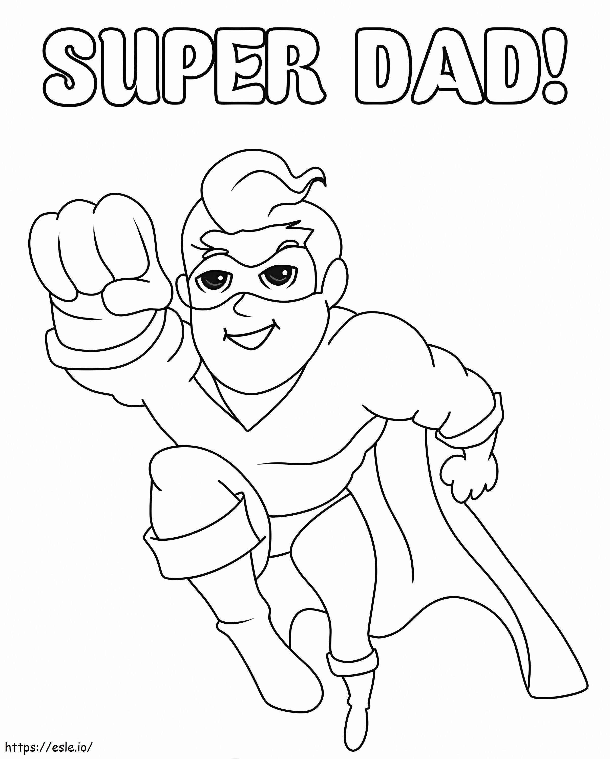 Nyomtatás Super Dad kifestő