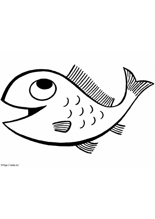 Coloriage Un poisson souriant à imprimer dessin