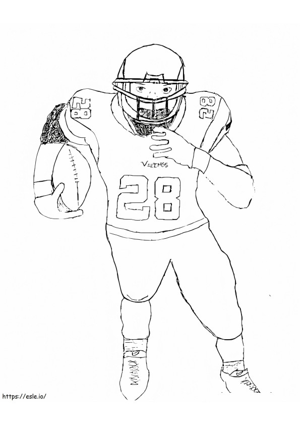 Print Adrian Peterson coloring page