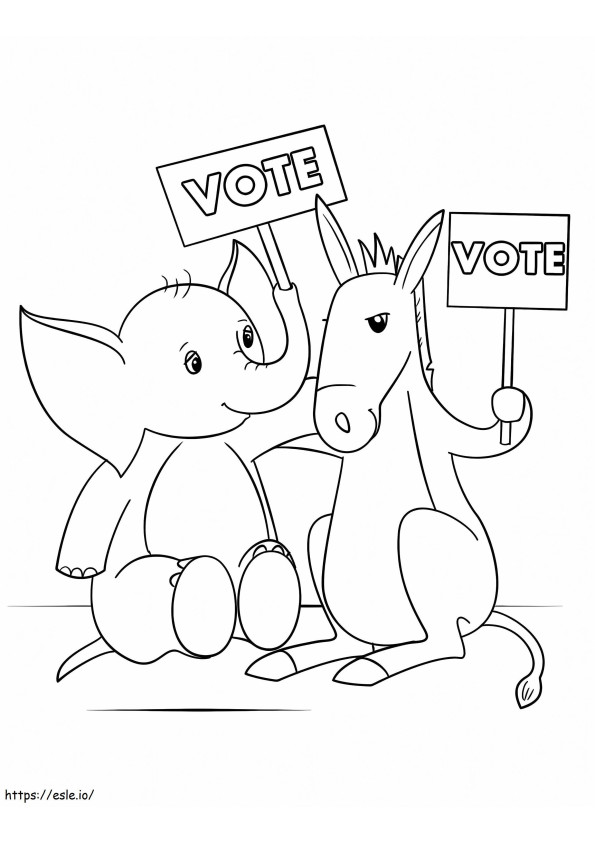 Election Day 2 coloring page