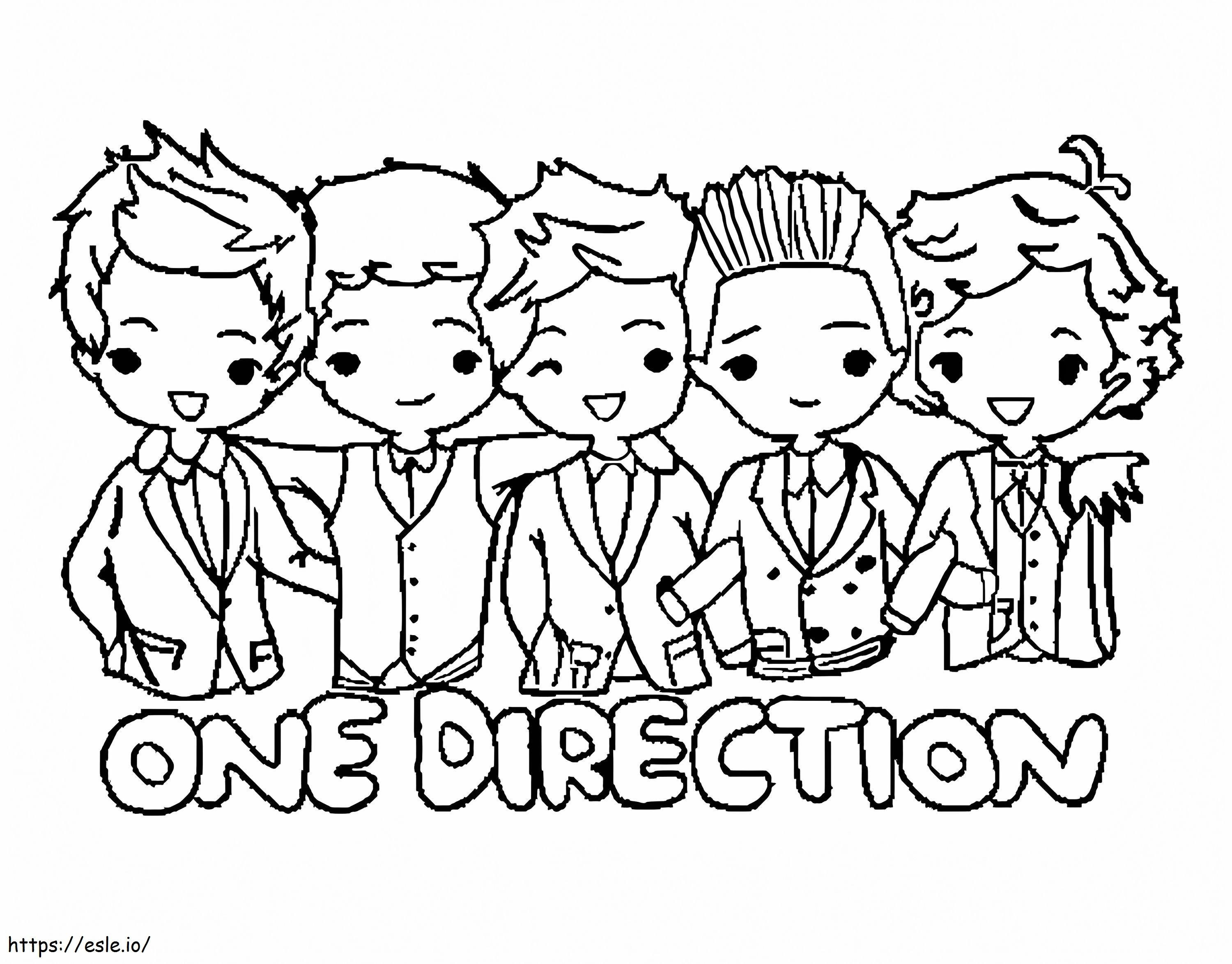 Cute One Direction coloring page