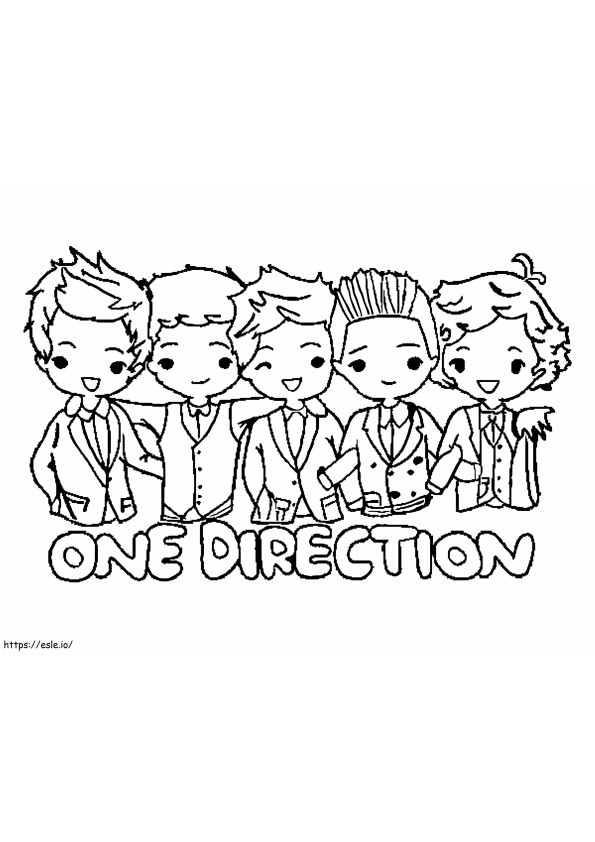 Bonito One Direction para colorir