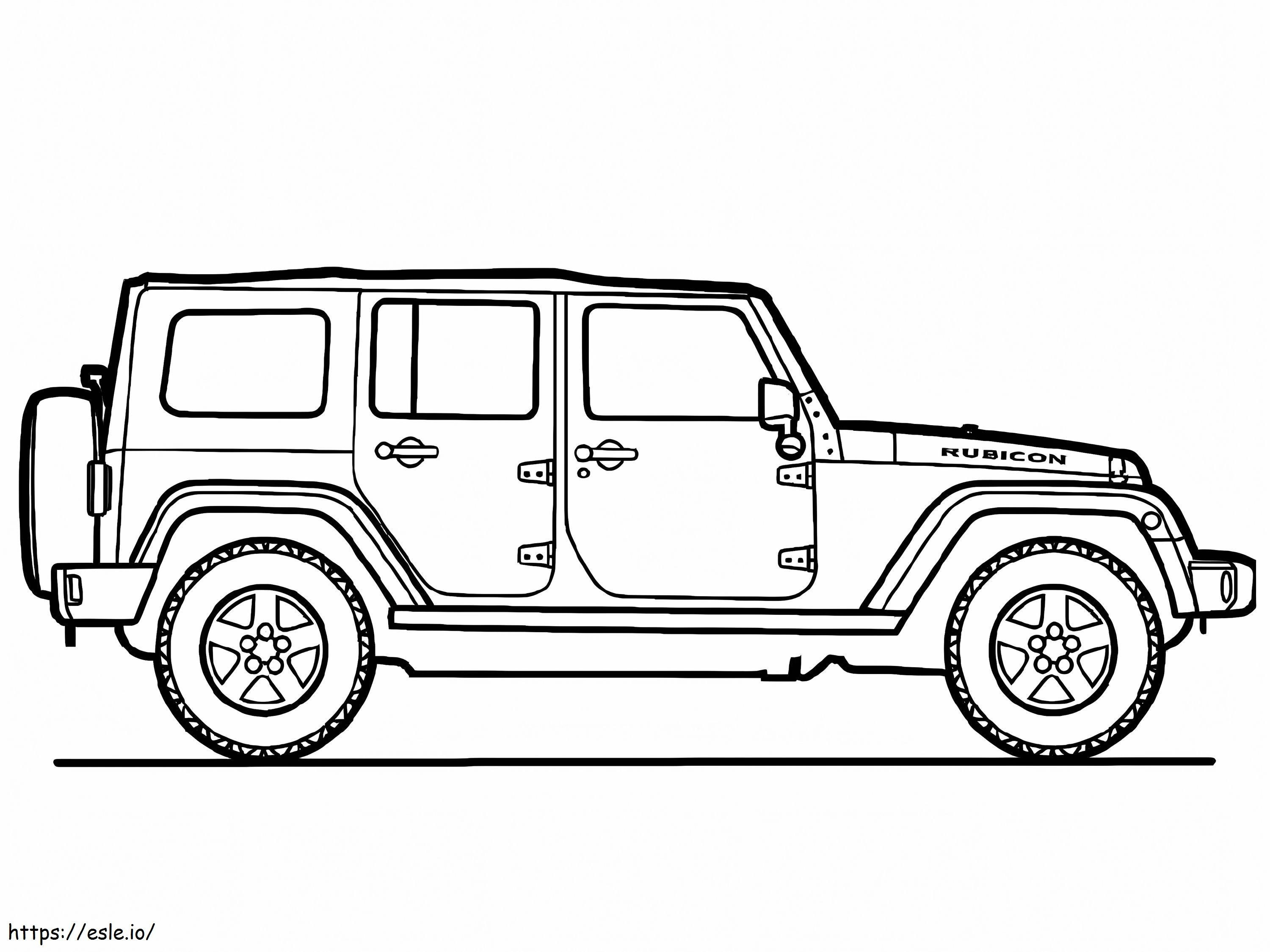 Jeep Rubicon coloring page