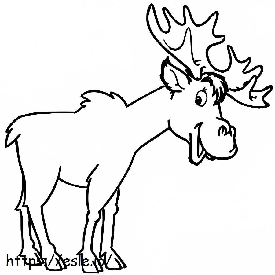 Moose Drawing coloring page