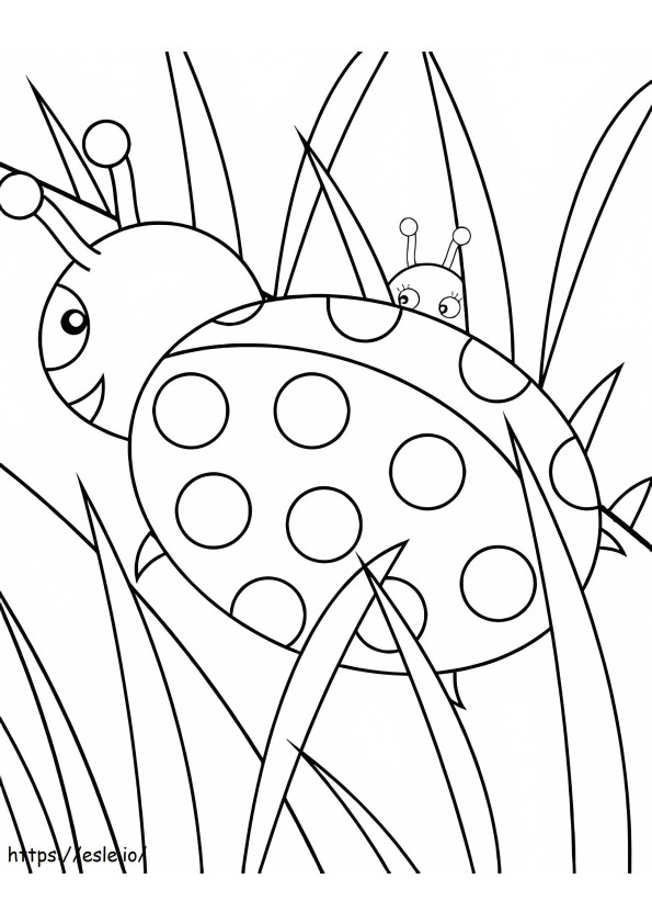 Groot lieveheersbeestje kleurplaat
