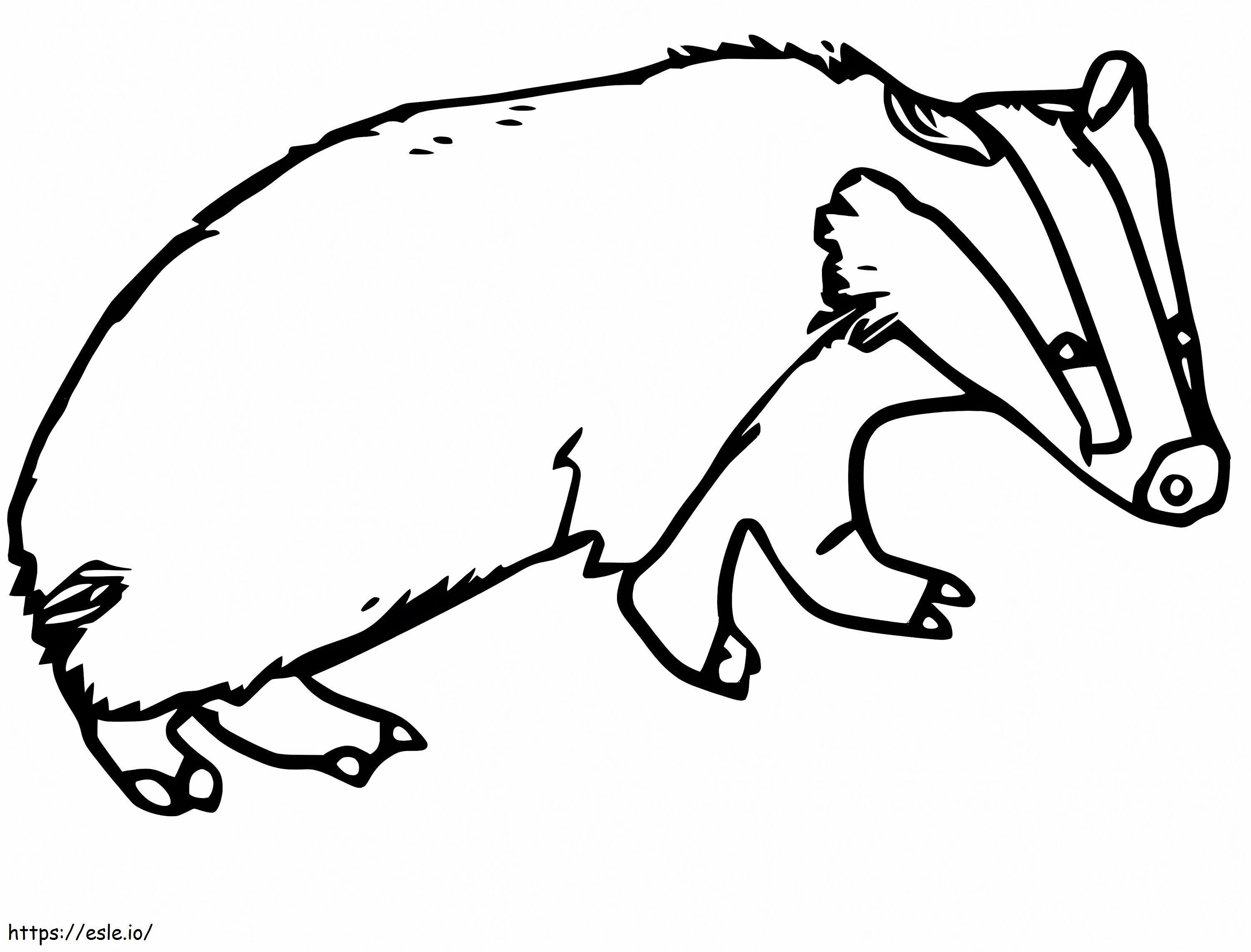 Cool Badger coloring page
