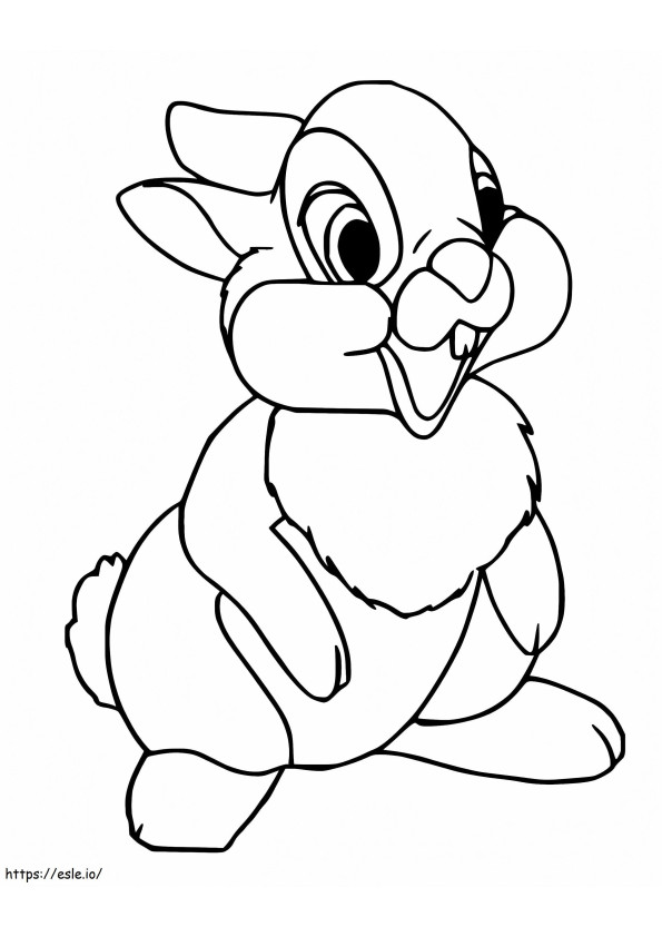 Happy Thumper Rabbit coloring page