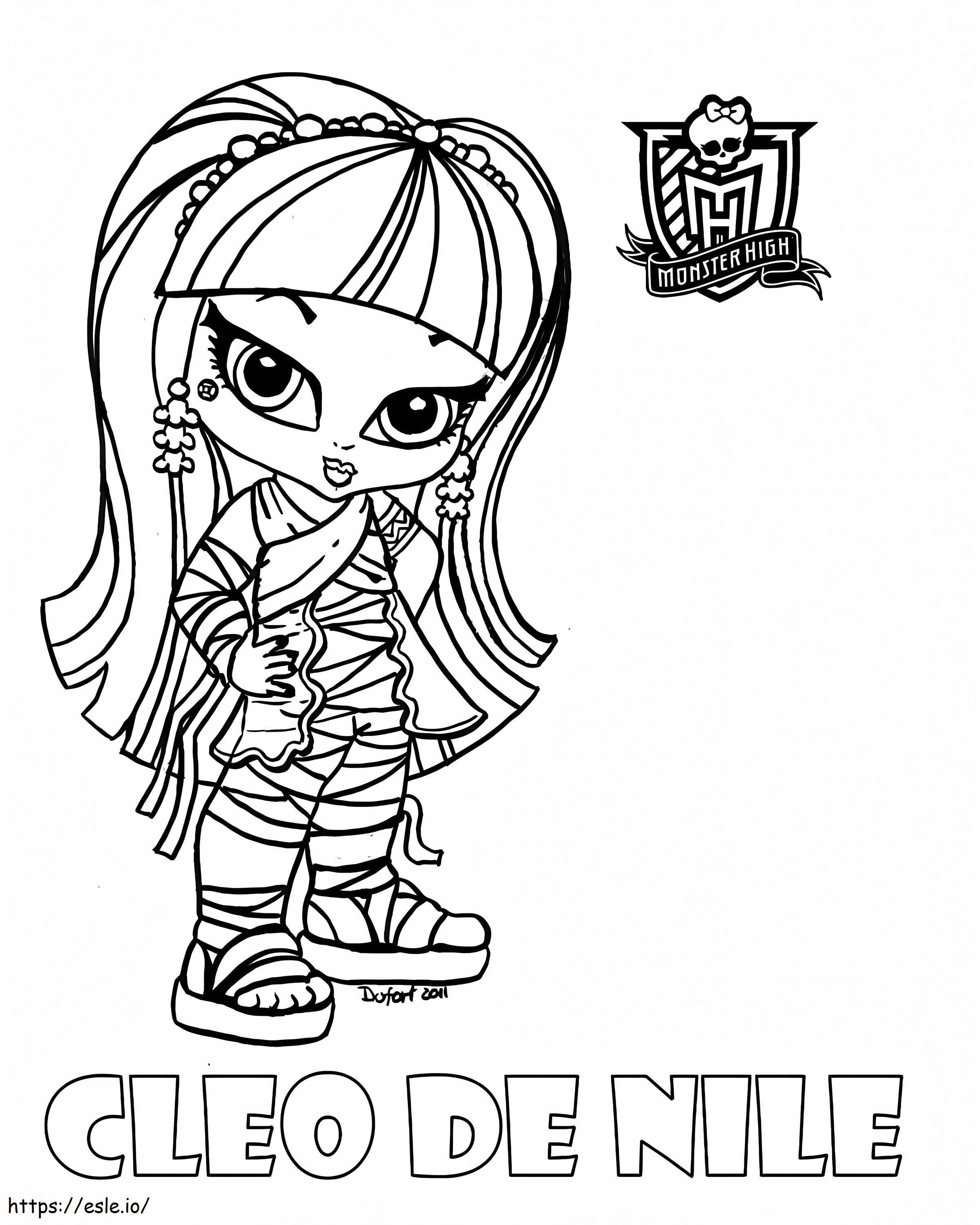 Coloriage Cleo De Nile Bébé Monster High à imprimer dessin