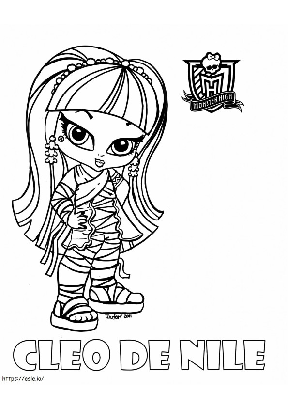 Cleo de Nijl Baby Monster High kleurplaat