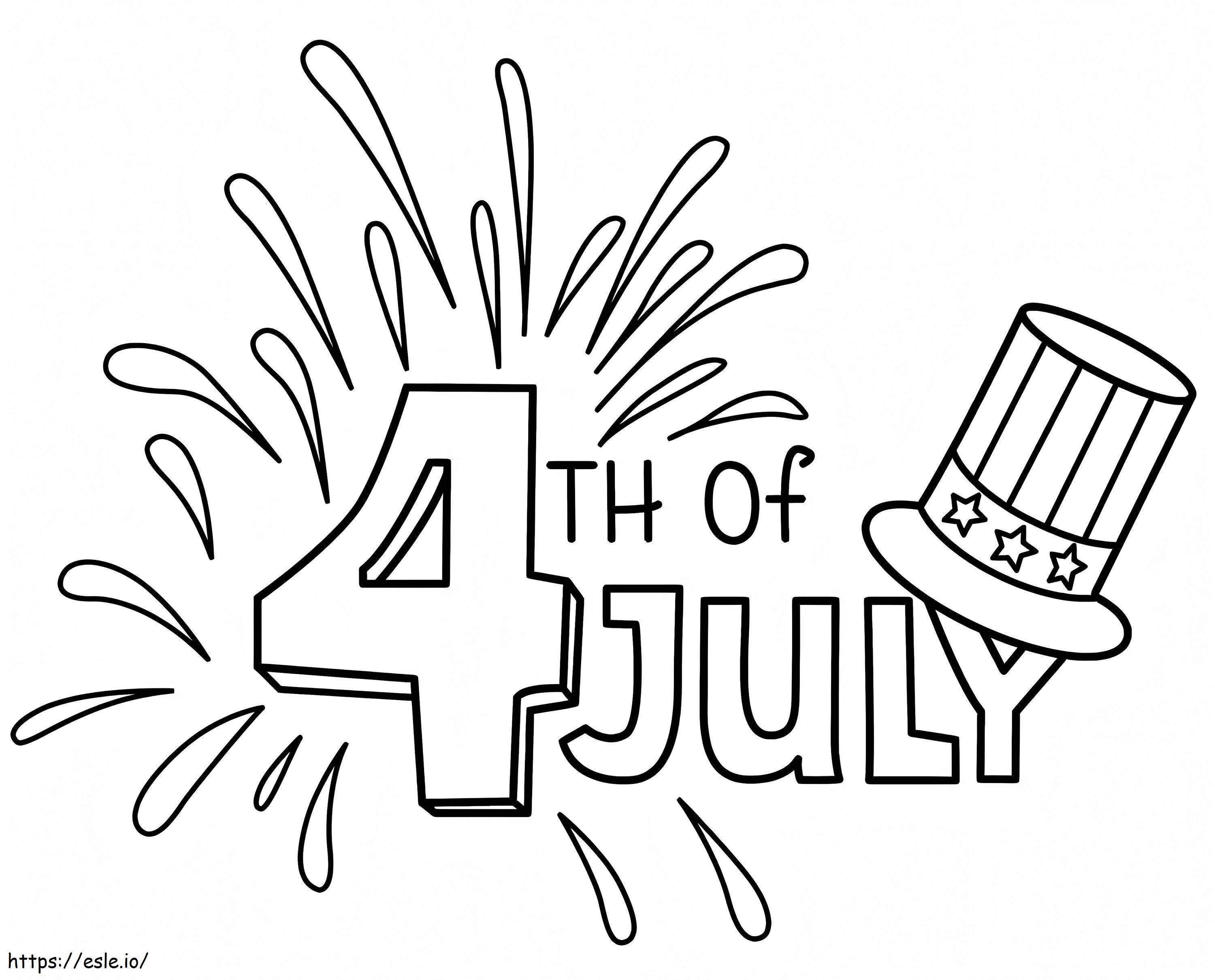 Coloriage Jour de l'Indépendance américaine 2 à imprimer dessin